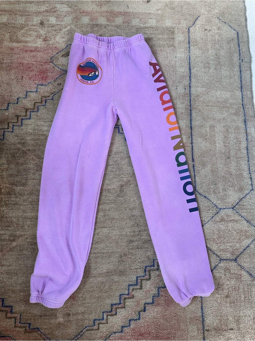 Aviator Nation kids purple sweatpants size 14